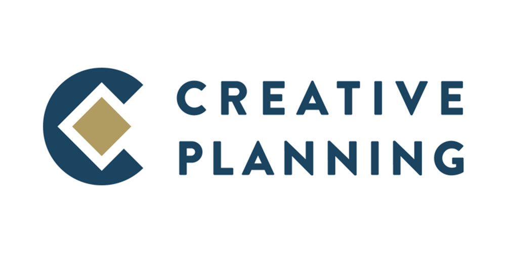 Creative Planning logo featuring a stylized "C" with a gold diamond shape inside, next to the text "Creative Planning" in blue capital letters.